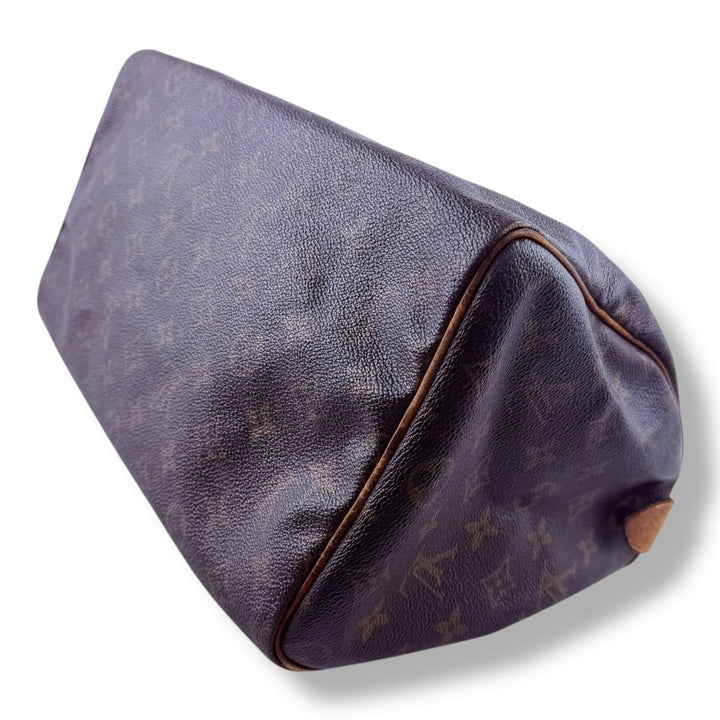Louis Vuitton Vintage Speedy 30 Brown Monogram Handbag - Lux Central