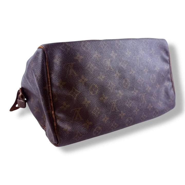 Louis Vuitton Vintage Speedy 30 Brown Monogram Handbag - Lux Central