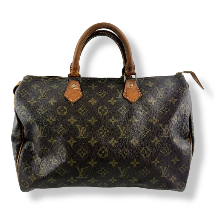 Louis Vuitton Vintage Speedy 30 Brown Monogram Handbag - Lux Central