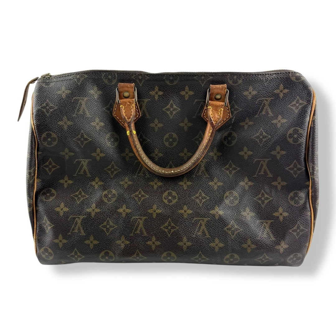 Louis Vuitton Vintage Speedy 30 Brown Monogram Handbag - Lux Central