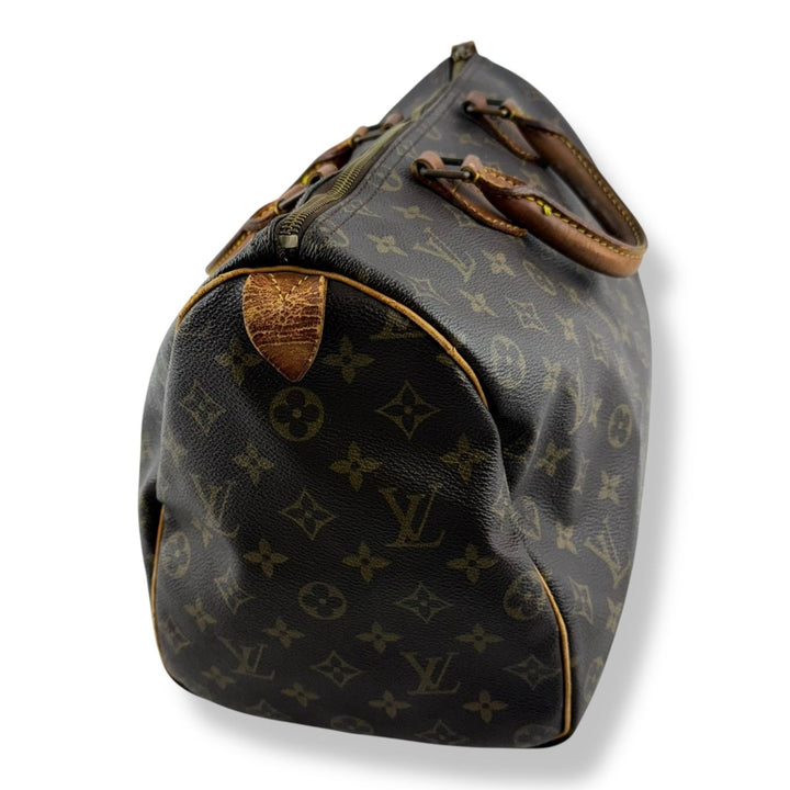 Louis Vuitton Vintage Speedy 30 Brown Monogram Handbag - Lux Central