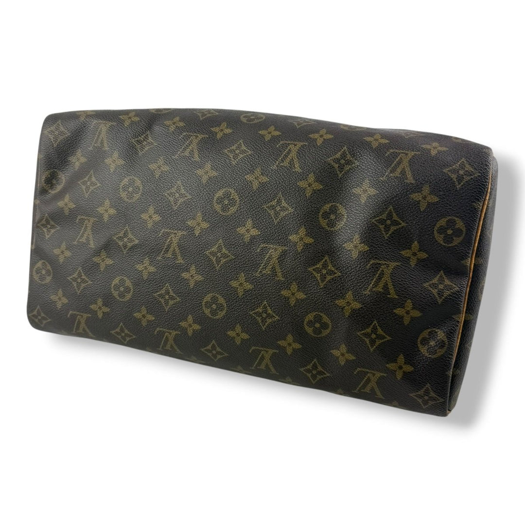 Louis Vuitton Vintage Speedy 35 Brown Monogram Handbag - Lux Central