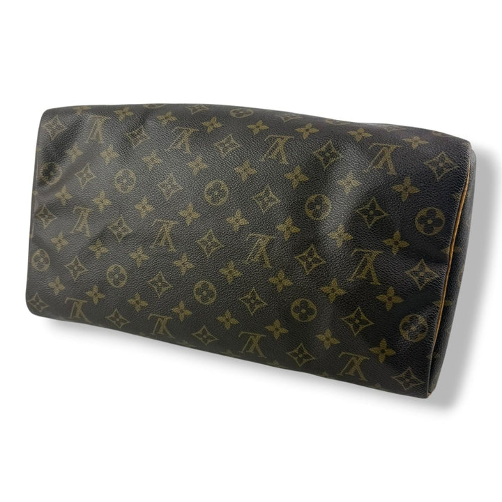 Louis Vuitton Vintage Speedy 35 Brown Monogram Handbag - Lux Central