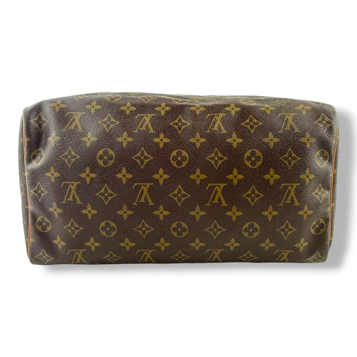 Louis Vuitton Vintage Speedy 35 Brown Monogram Handbag - Lux Central