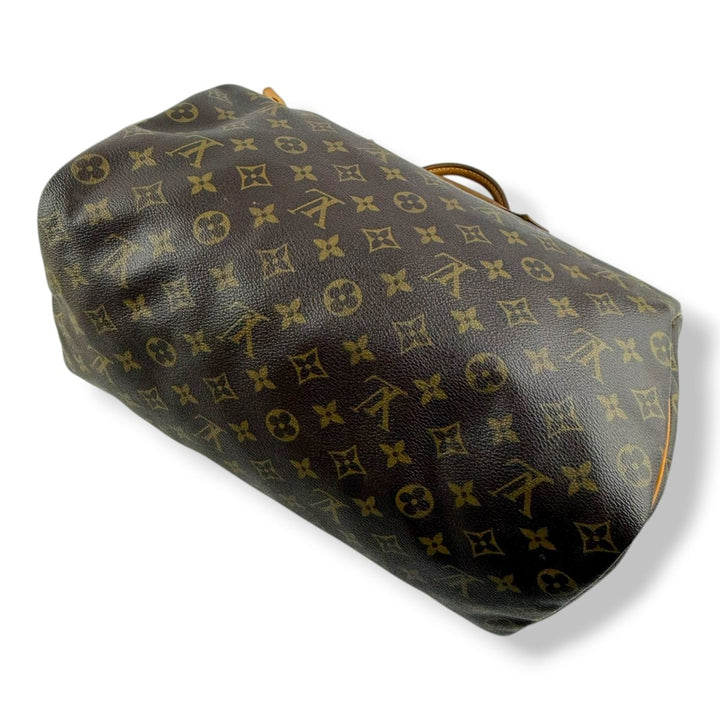 Louis Vuitton Vintage Speedy 35 Brown Monogram Handbag - Lux Central