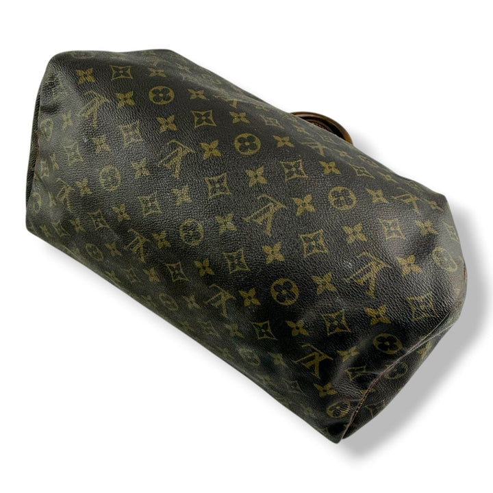 Louis Vuitton Vintage Speedy 35 Brown Monogram Handbag - Lux Central