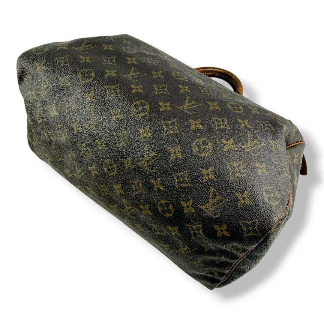 Louis Vuitton Vintage Speedy 35 Brown Monogram Handbag - Lux Central