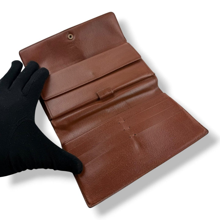Louis Vuitton Vintage Trifold Brown Monogram Femme Wallet - Lux Central