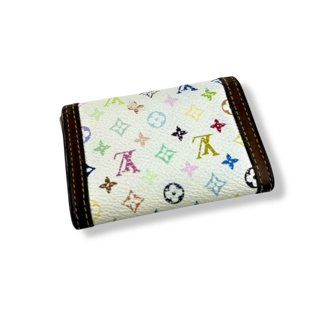 Louis Vuitton White Monogram Multicolour Coin Wallet - Lux Central