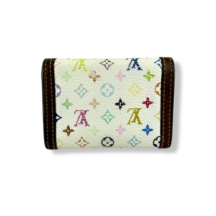 Louis Vuitton White Monogram Multicolour Coin Wallet - Lux Central