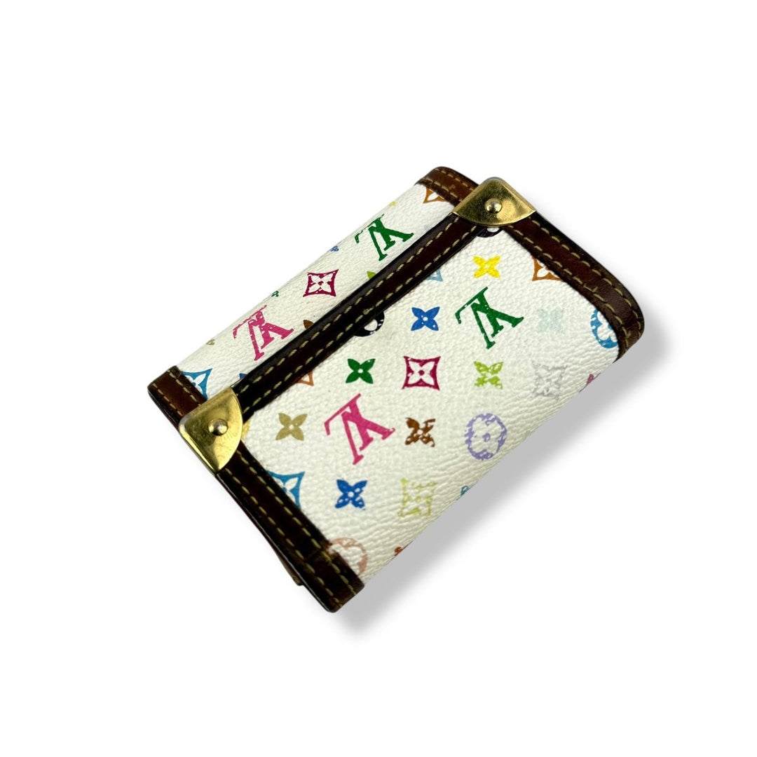 Louis Vuitton White Monogram Multicolour Coin Wallet - Lux Central