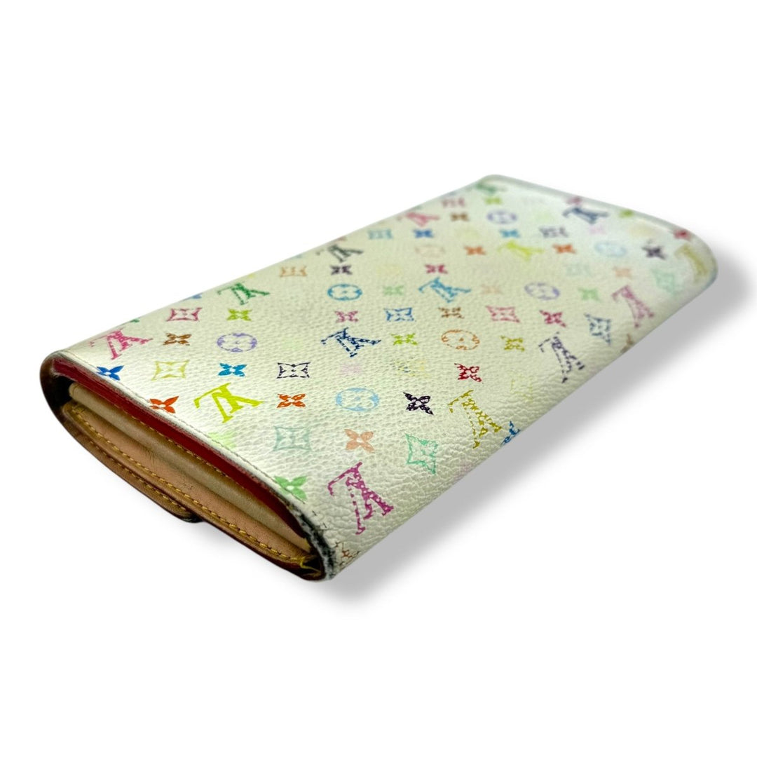 Louis Vuitton White Monogram Multicolour Sarah Femme Wallet - Lux Central