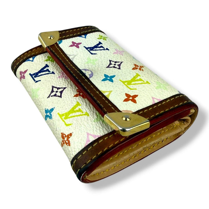 Louis Vuitton White Monogram Murakami Multicolour Coin Wallet - Lux Central