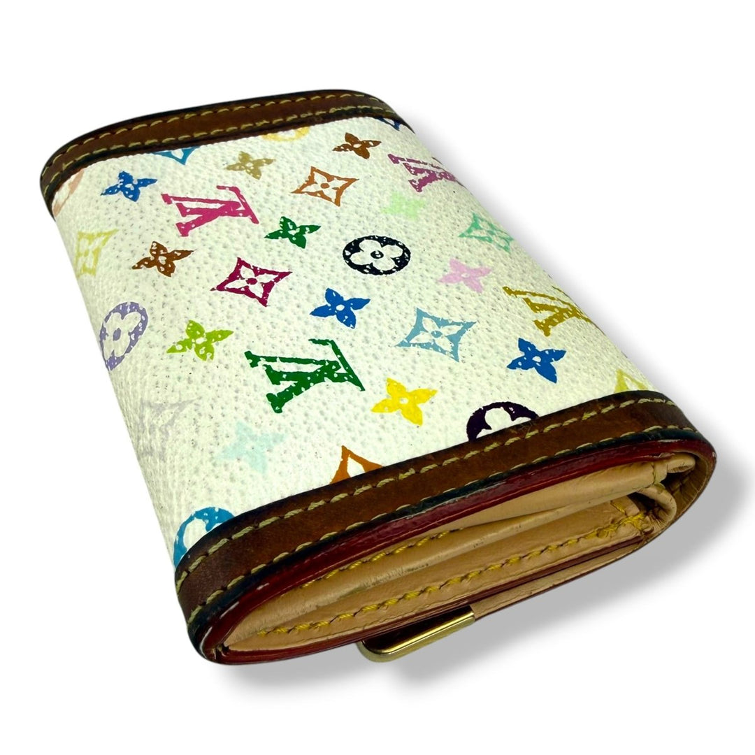Louis Vuitton White Monogram Murakami Multicolour Coin Wallet - Lux Central