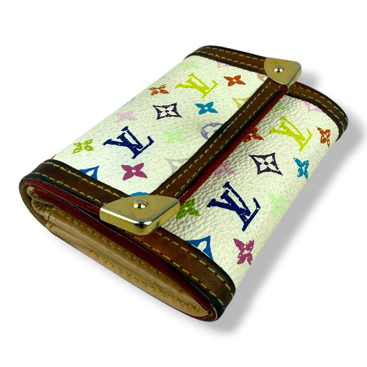 Louis Vuitton White Monogram Murakami Multicolour Coin Wallet - Lux Central
