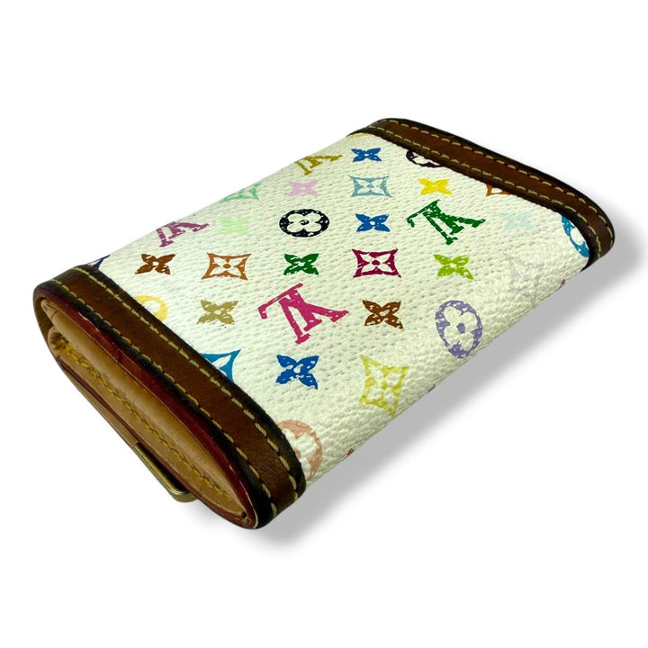 Louis Vuitton White Monogram Murakami Multicolour Coin Wallet - Lux Central
