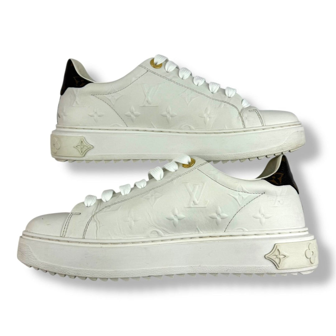 Louis Vuitton White Monogram Time Out LV UK 6 / EU 39 - Lux Central