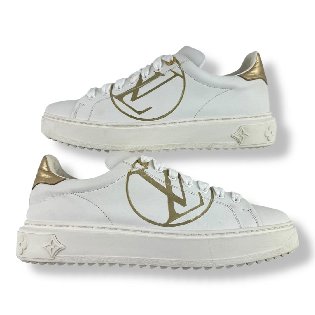 Louis Vuitton White/Gold Time Out LV UK 7 / EU 40 - Lux Central