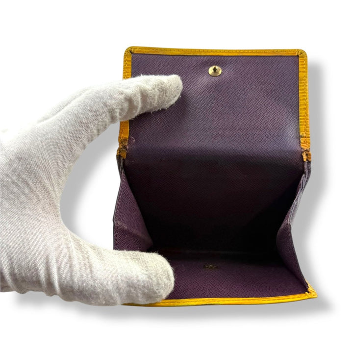 Louis Vuitton Yellow Epi Leather Compact Bifold Wallet Purse - Lux Central