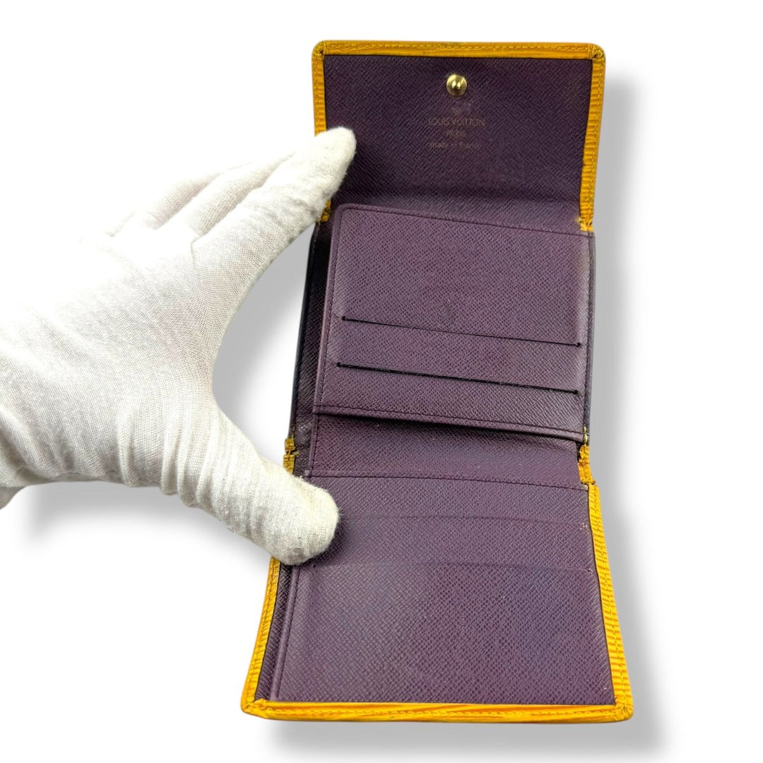 Louis Vuitton Yellow Epi Leather Compact Bifold Wallet Purse - Lux Central