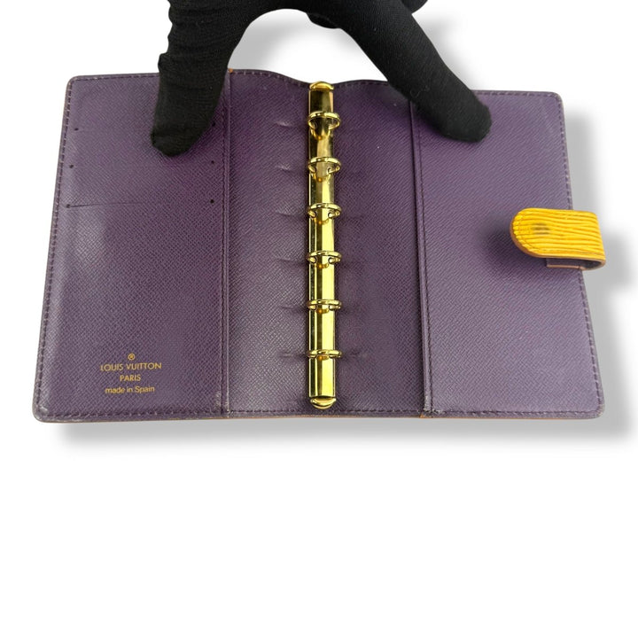 Louis Vuitton Yellow Epi PM Ring Agenda Wallet - Lux Central