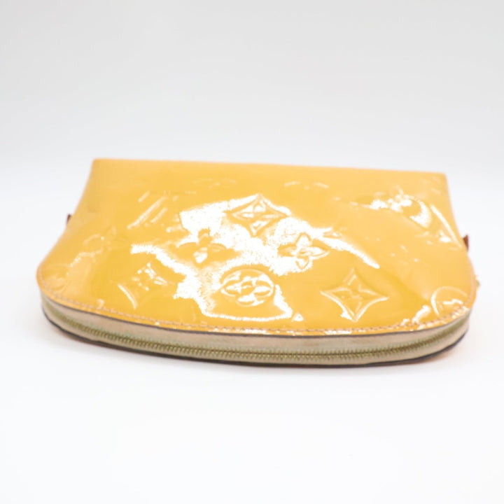 Louis Vuitton Yellow Vernis Patent Leather Travel Cosmetic PM Pouch - Lux Central