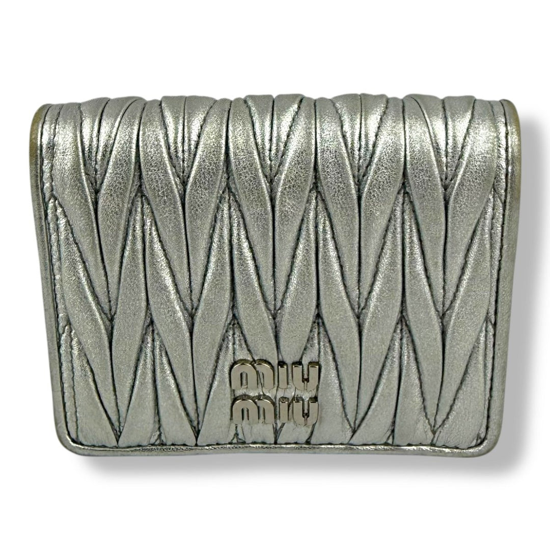Miu Miu Small Matelasse Nappa Leather Wallet - Lux Central