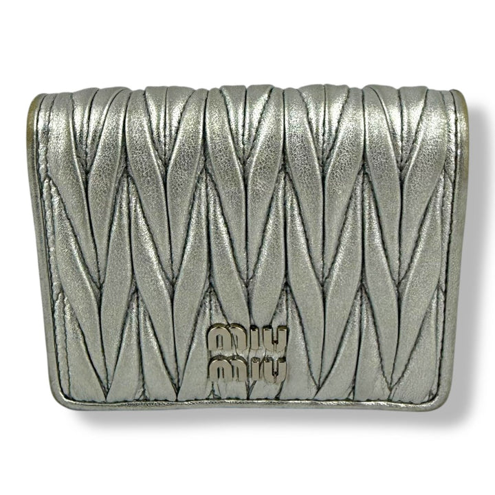 Miu Miu Small Matelasse Nappa Leather Wallet - Lux Central