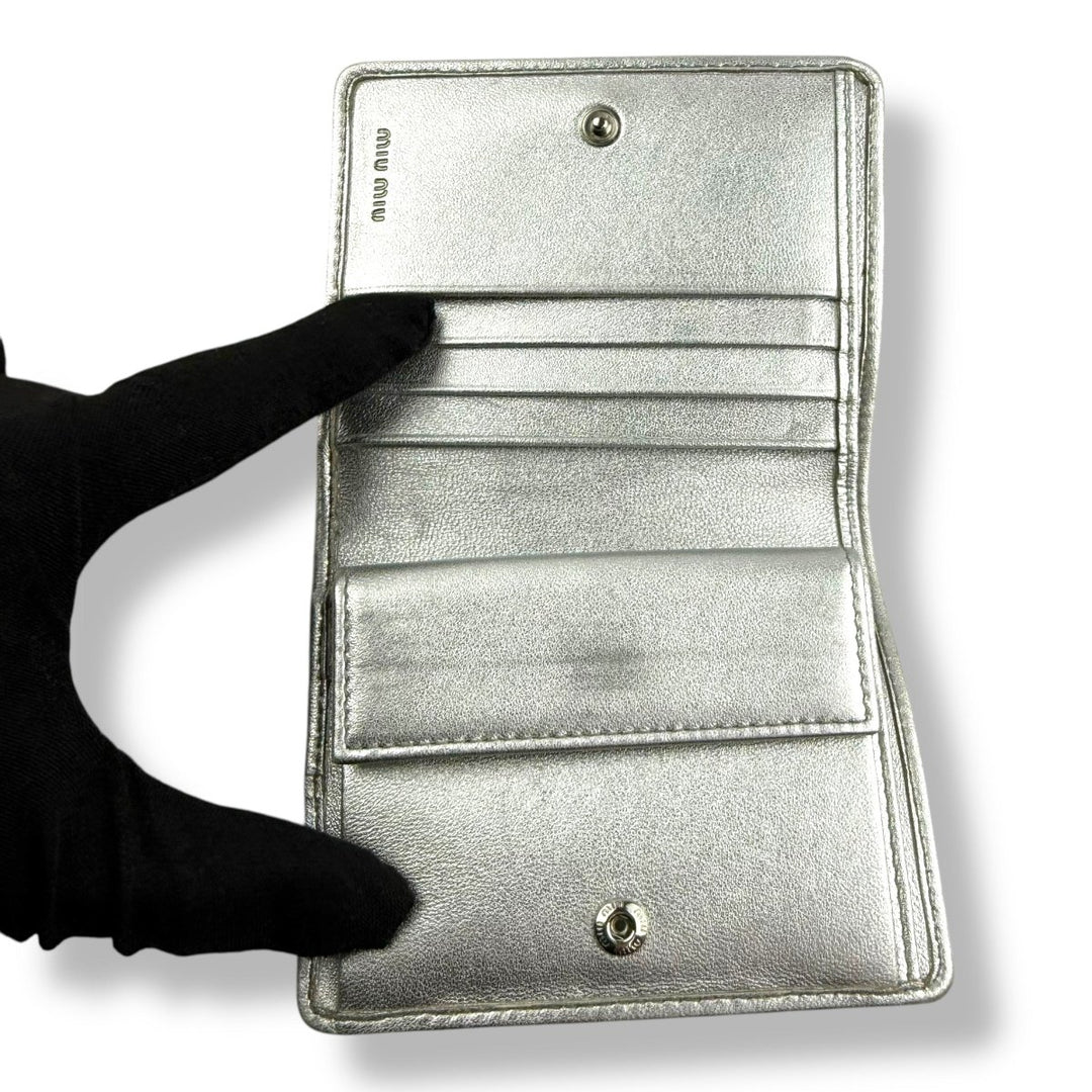 Miu Miu Small Matelasse Nappa Leather Wallet - Lux Central