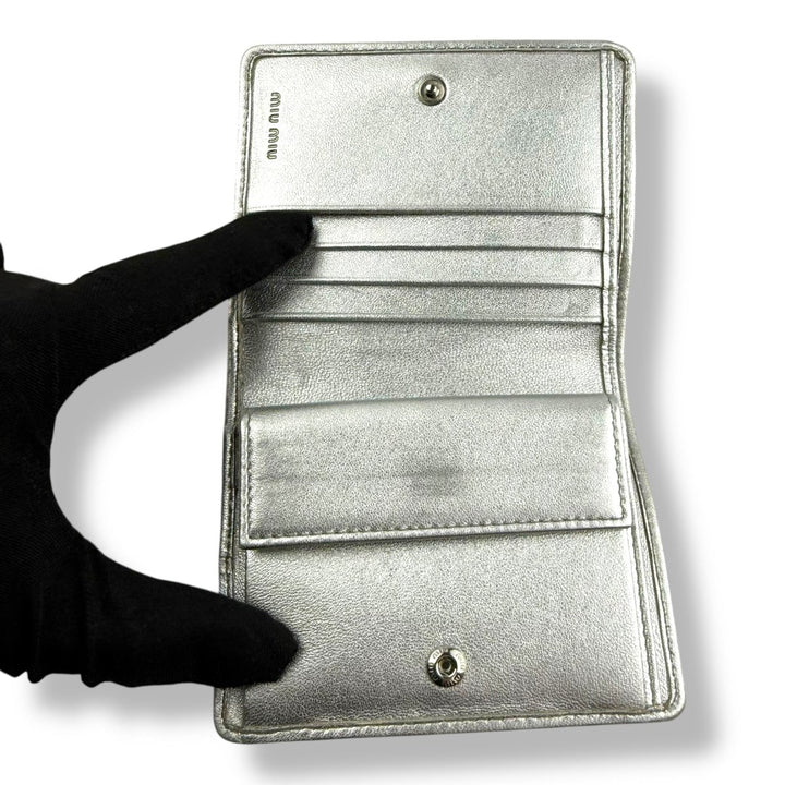 Miu Miu Small Matelasse Nappa Leather Wallet - Lux Central