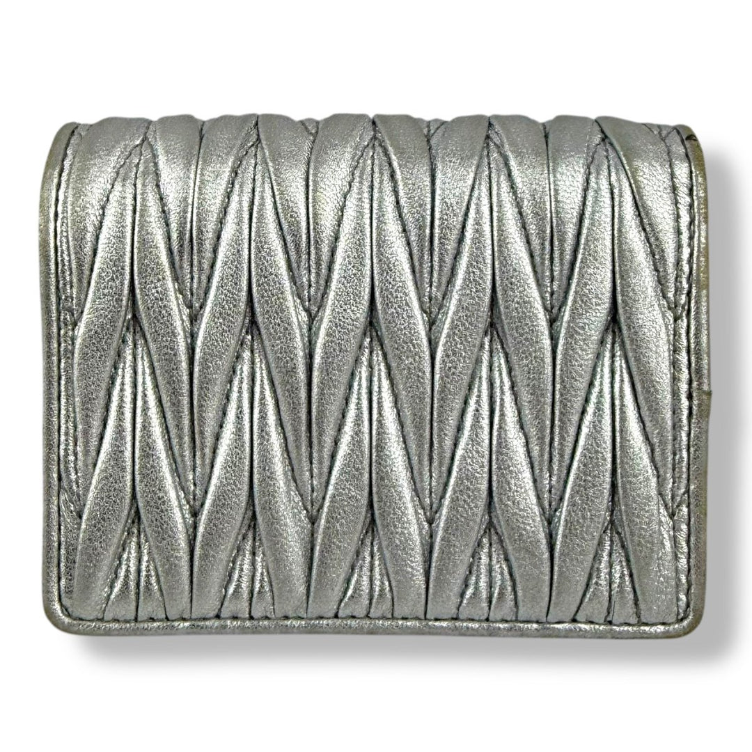 Miu Miu Small Matelasse Nappa Leather Wallet - Lux Central