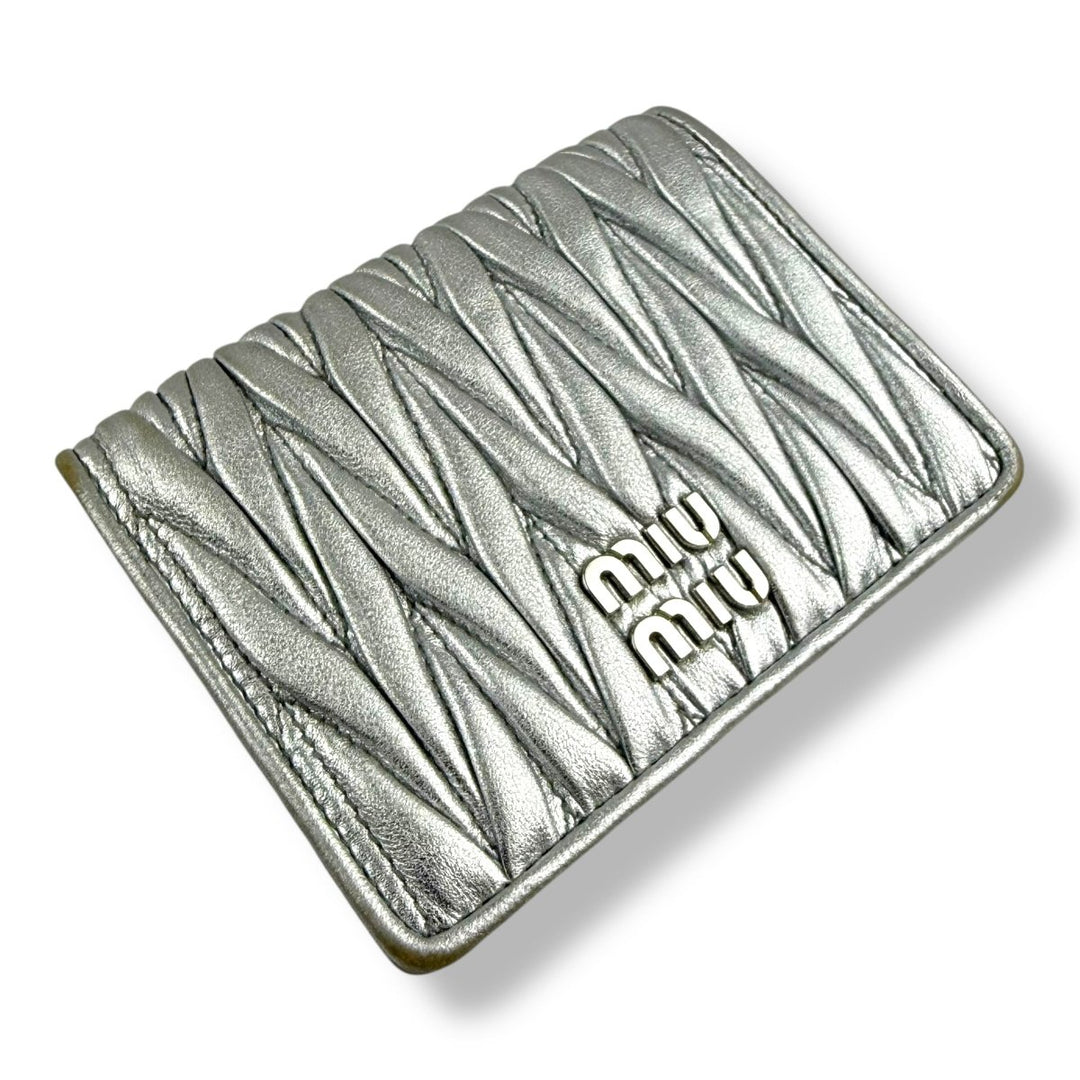 Miu Miu Small Matelasse Nappa Leather Wallet - Lux Central