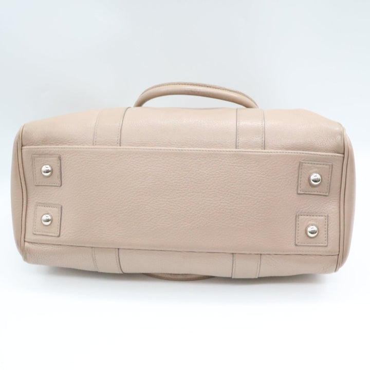 Mulberry Bayswater Beige Leather Handbag - Lux Central