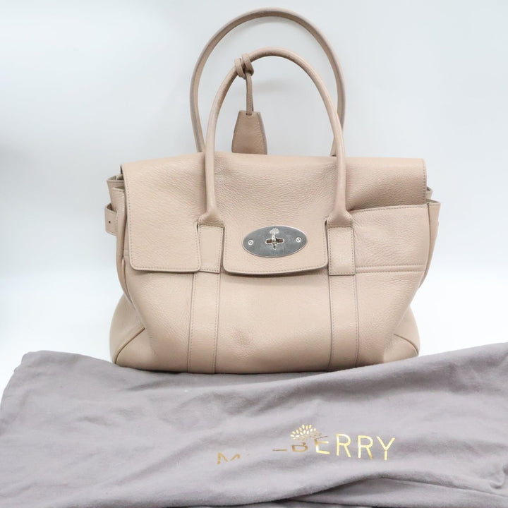 Mulberry Bayswater Beige Leather Handbag - Lux Central