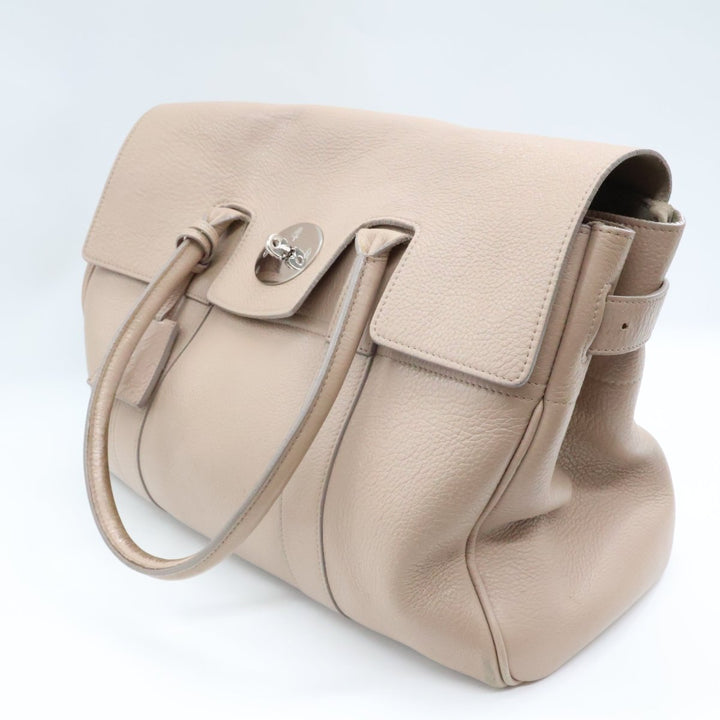 Mulberry Bayswater Beige Leather Handbag - Lux Central