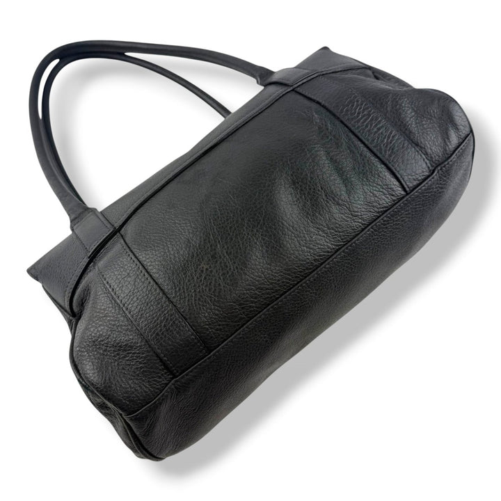 Mulberry Bayswater Black Pebbled Leather Handbag - Lux Central