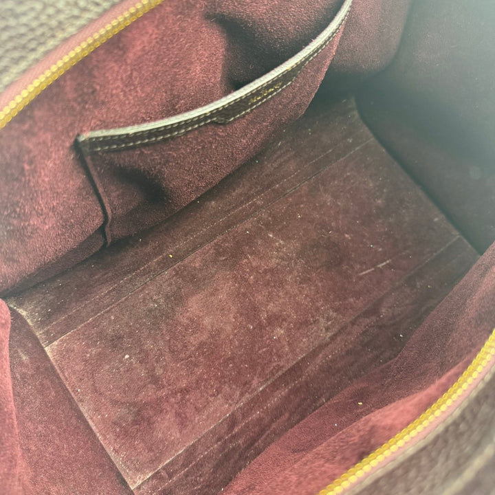 Mulberry Bayswater Burgundy Zipped Pebbled Leather Handbag - Lux Central