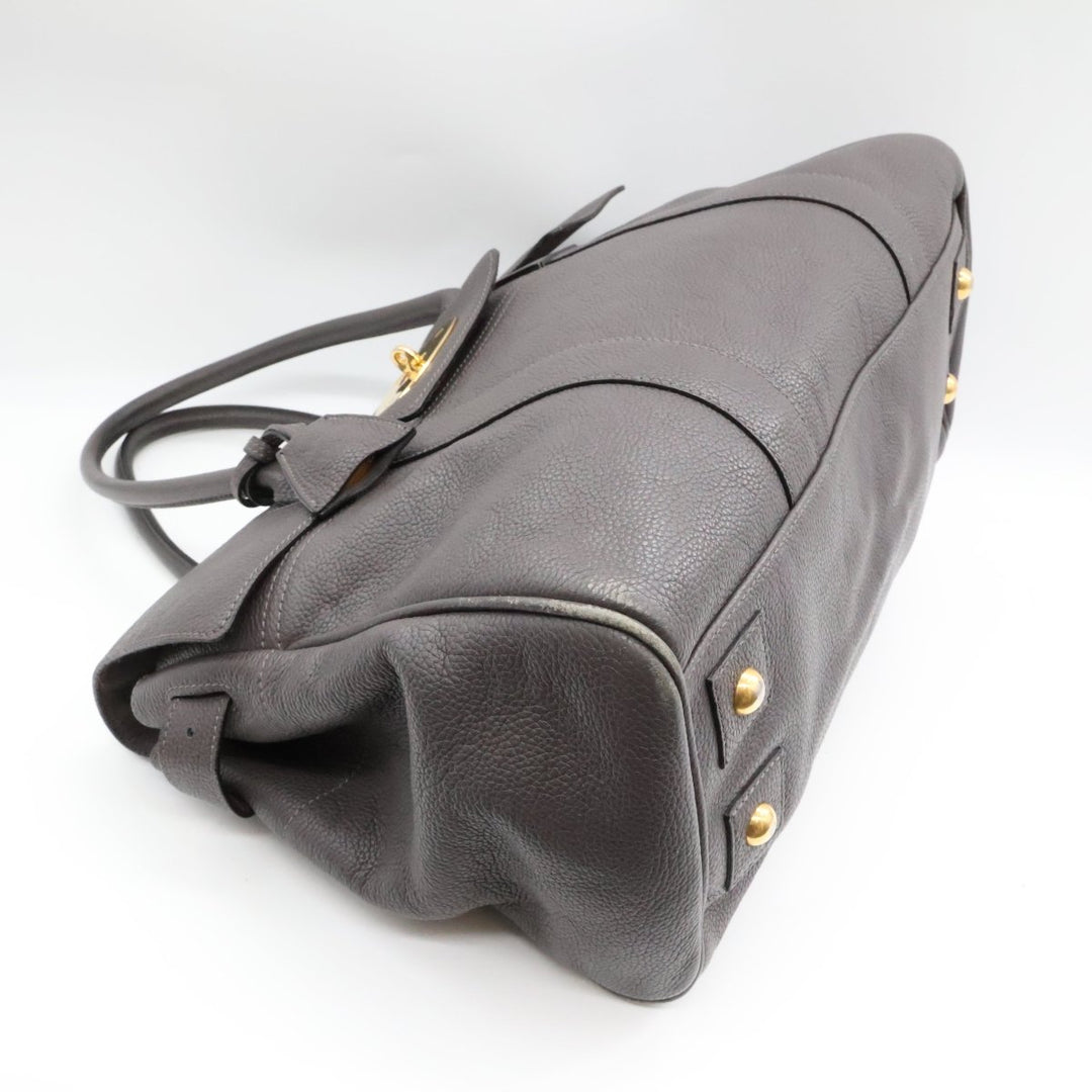Mulberry Bayswater Grey Leather Handbag - Lux Central