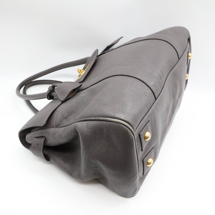 Mulberry Bayswater Grey Leather Handbag - Lux Central