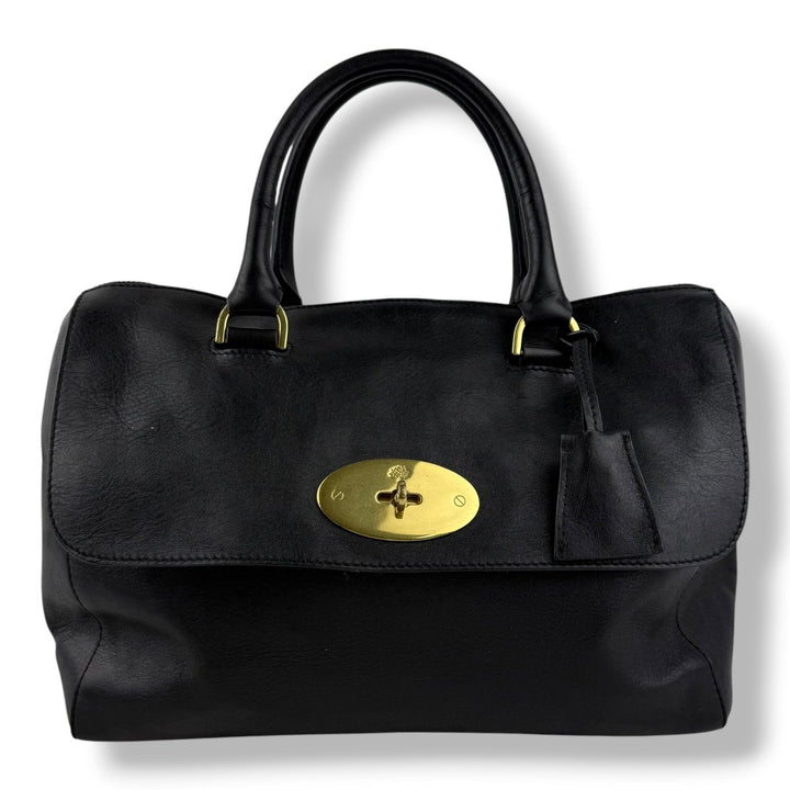 Mulberry Black Leather Del Rey Tote Handbag - Lux Central