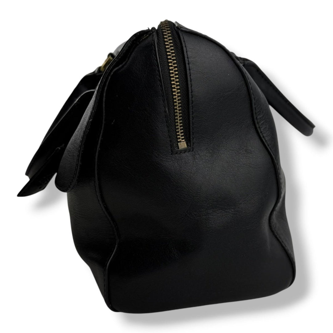 Mulberry Black Leather Del Rey Tote Handbag - Lux Central