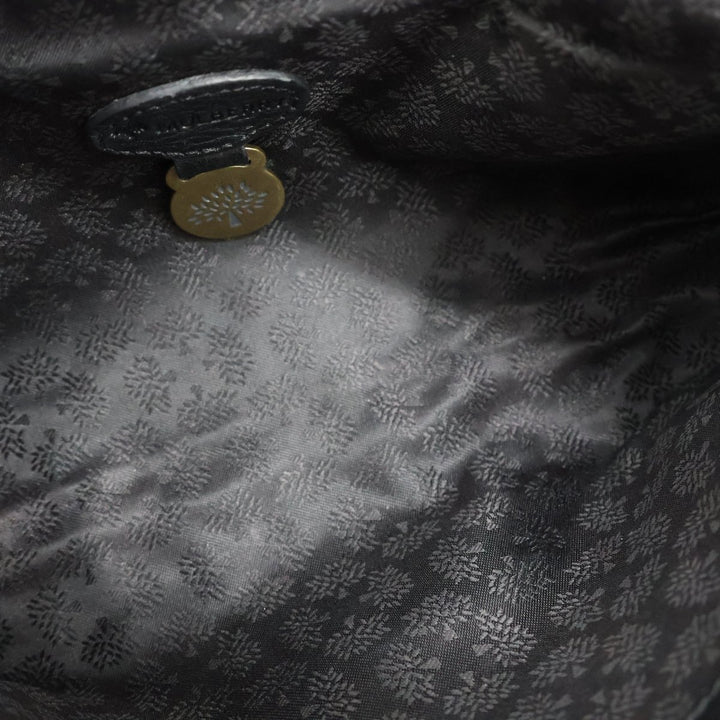 Mulberry Croc Embossed Black Zinia Shoulder Handbag - Lux Central