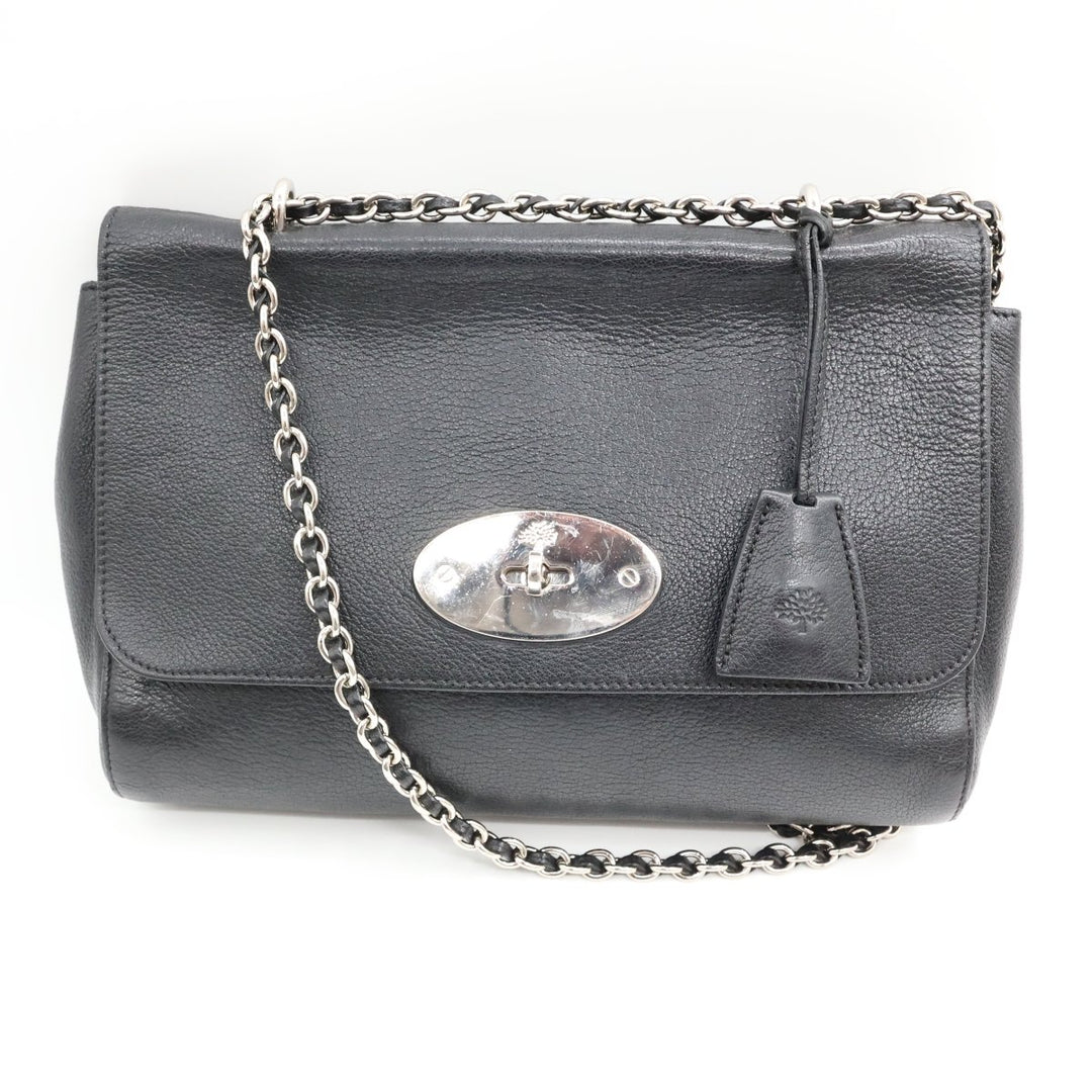 Mulberry Medium Lily Black Leather Handbag - Lux Central