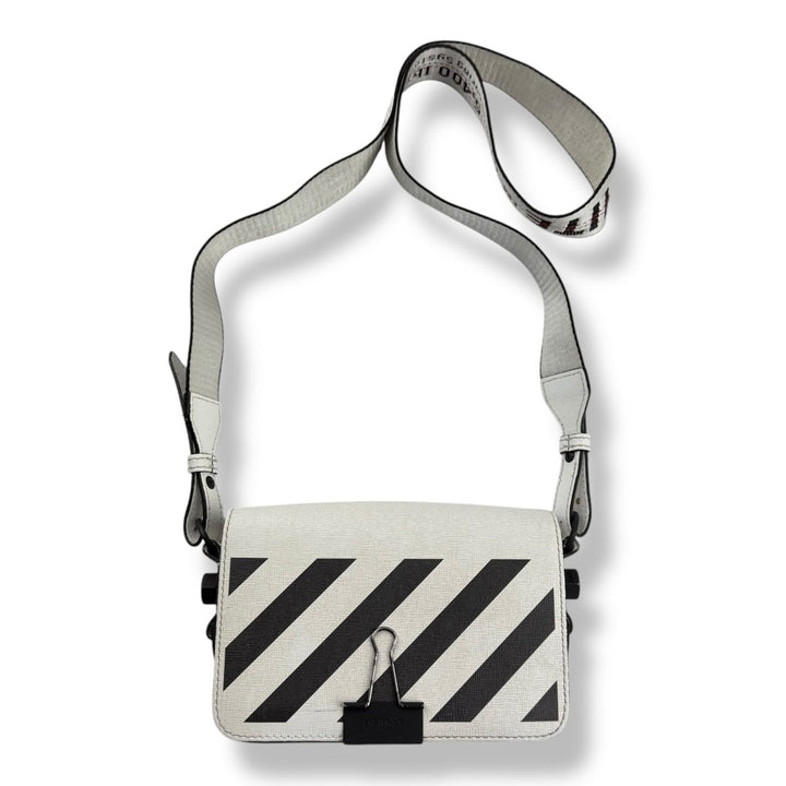 Off - White Mini Binder Clip Flap Crossbody Bag - Lux Central