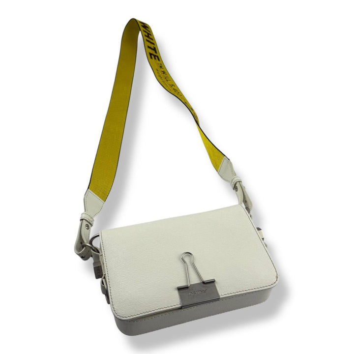 Off - White Mini Binder Clip Flap Crossbody Bag - Lux Central