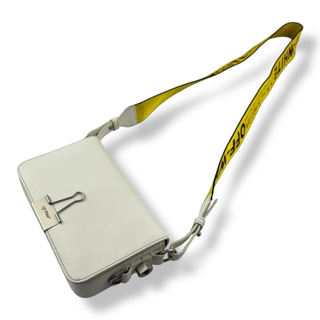 Off - White Mini Binder Clip Flap Crossbody Bag - Lux Central