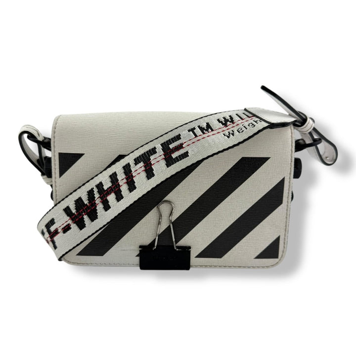 Off - White Mini Binder Clip Flap Crossbody Bag - Lux Central