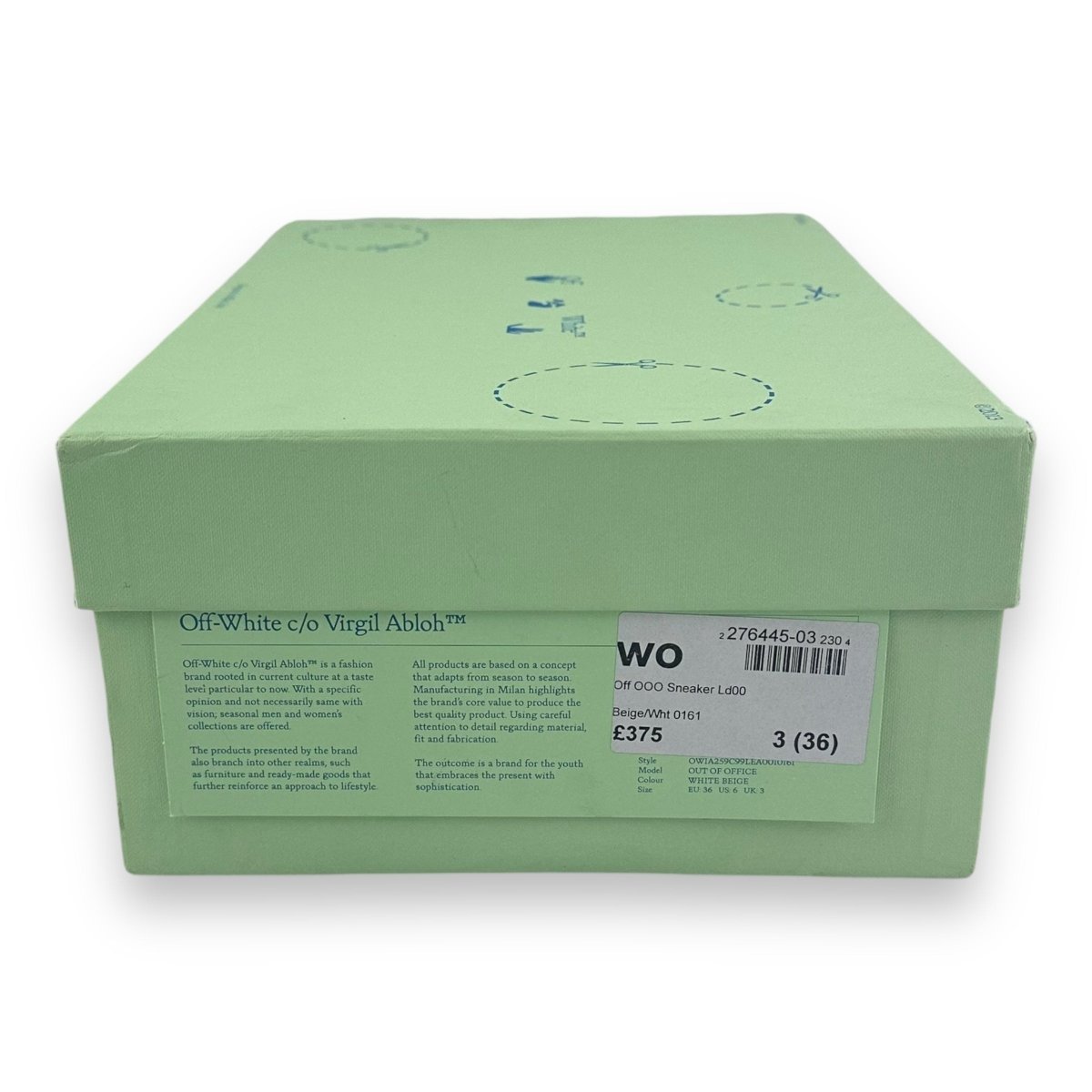 off white shoes in box