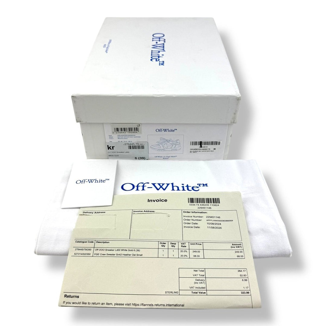 Off - White Out Of Office White/Gold UK 6 / EU 39 - Lux Central