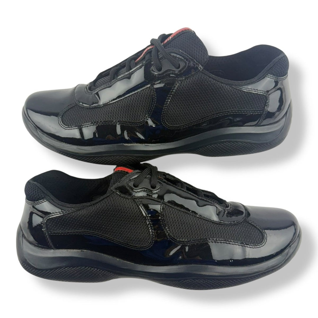 Prada America Cup Black Patent Leather UK 8.5 / EU 42.5 - Lux Central